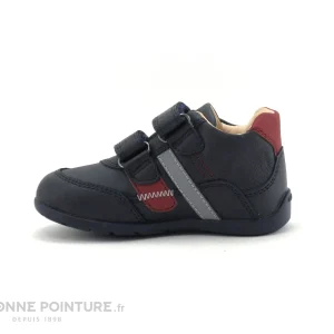 Remise ✨ Bébé Geox ELTHAN Navy Red B041PA – Chaussure GARCON 2 Velcros ⭐ solde en ligne 13