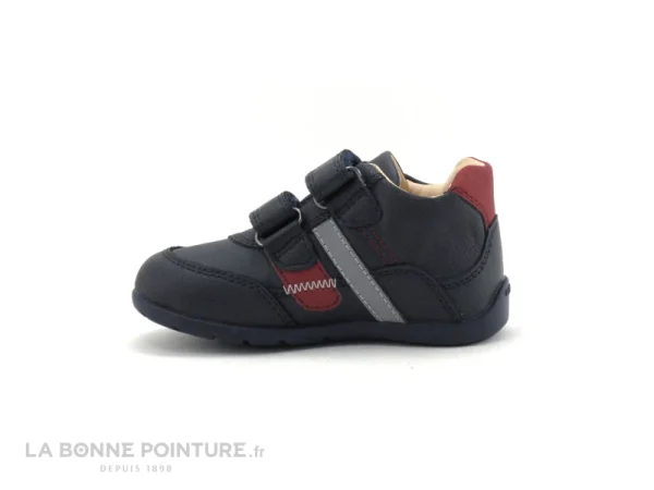 Remise ✨ Bébé Geox ELTHAN Navy Red B041PA – Chaussure GARCON 2 Velcros ⭐ solde en ligne 4