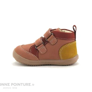 Meilleure affaire 😉 Bébé Kickers KINOP Rose Rouge Jaune – 878660 – 🥾 Boots Fille 2 Velcros 🧨 Top ventes 13