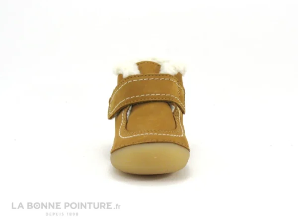 livraison la plus rapide Nouveau 🥰 Bébé Kickers SOMOONS Camel – 878501-10 – Bottine BEBE Avec Fourrure 🔥 3