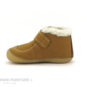 livraison la plus rapide Nouveau 🥰 Bébé Kickers SOMOONS Camel – 878501-10 – Bottine BEBE Avec Fourrure 🔥 13