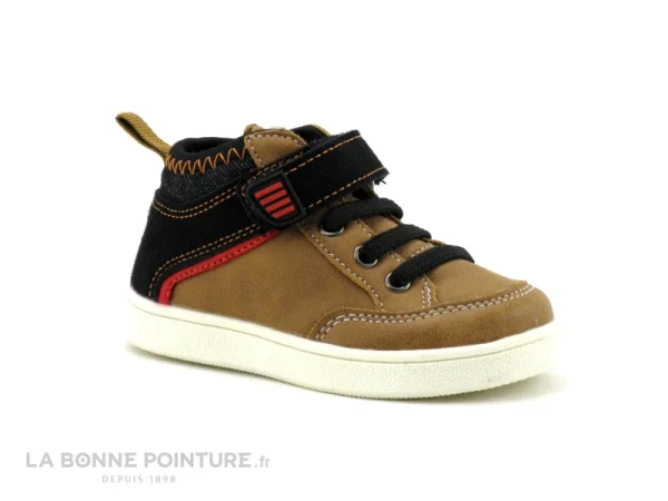 Promotio de vente Vente flash 🤩 Bébé Wipop MIBER Camel Noir – 🥾 Boots BEBE Avec Elastique Et Velcro 💯 1